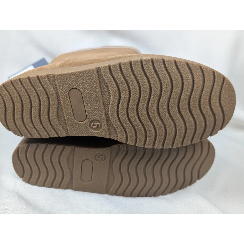 Universal Thread Sarah Suede Leather Boots Womens 5 Tan Shearling Lined‎ NWT